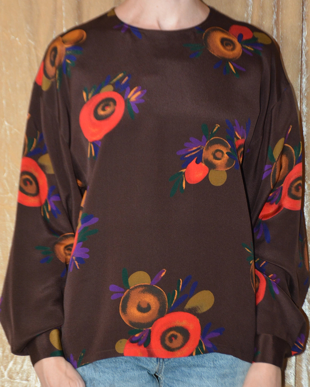 Vintage Emanuel Ungaro Printed Silk Blouse