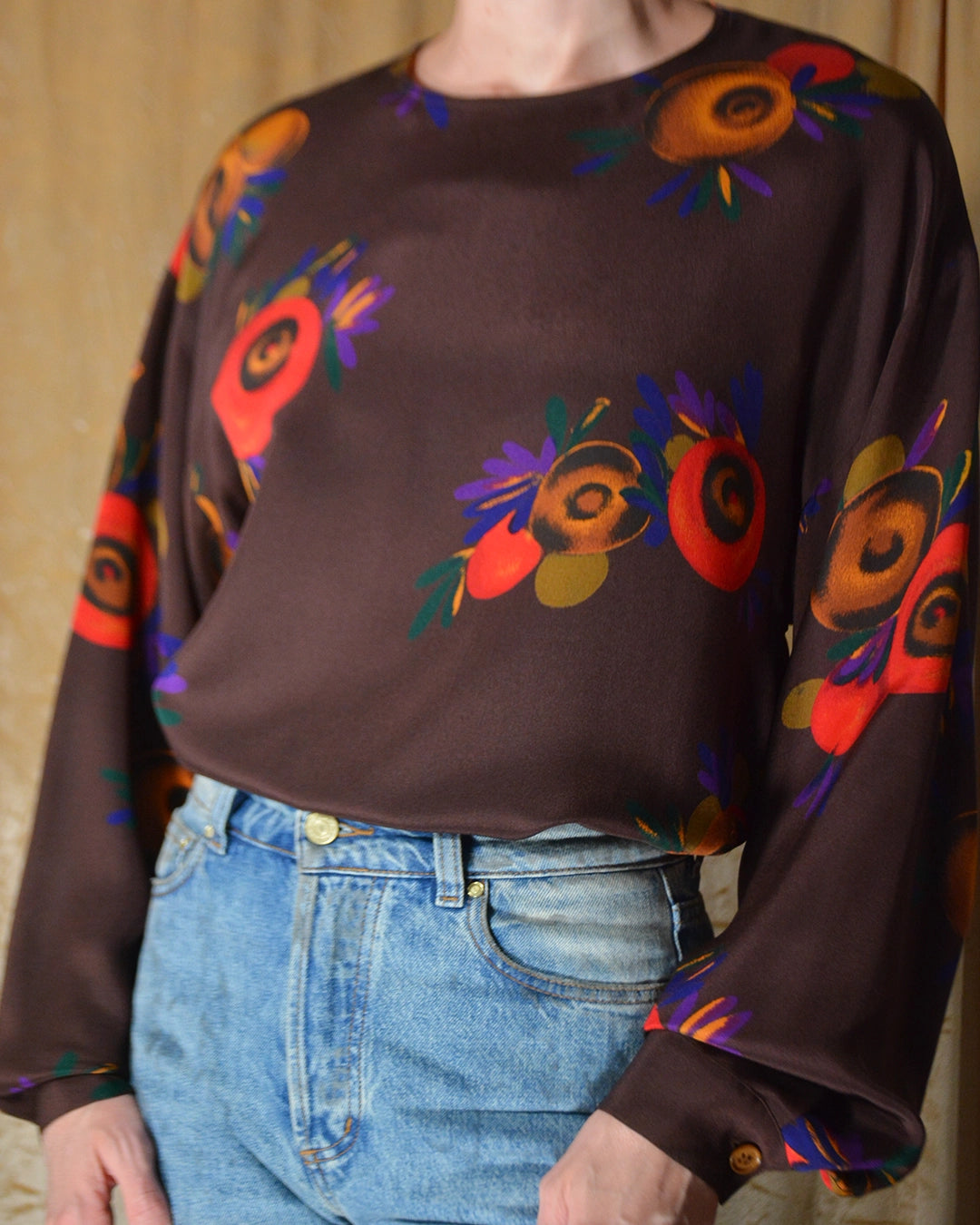 Vintage Emanuel Ungaro Printed Silk Blouse