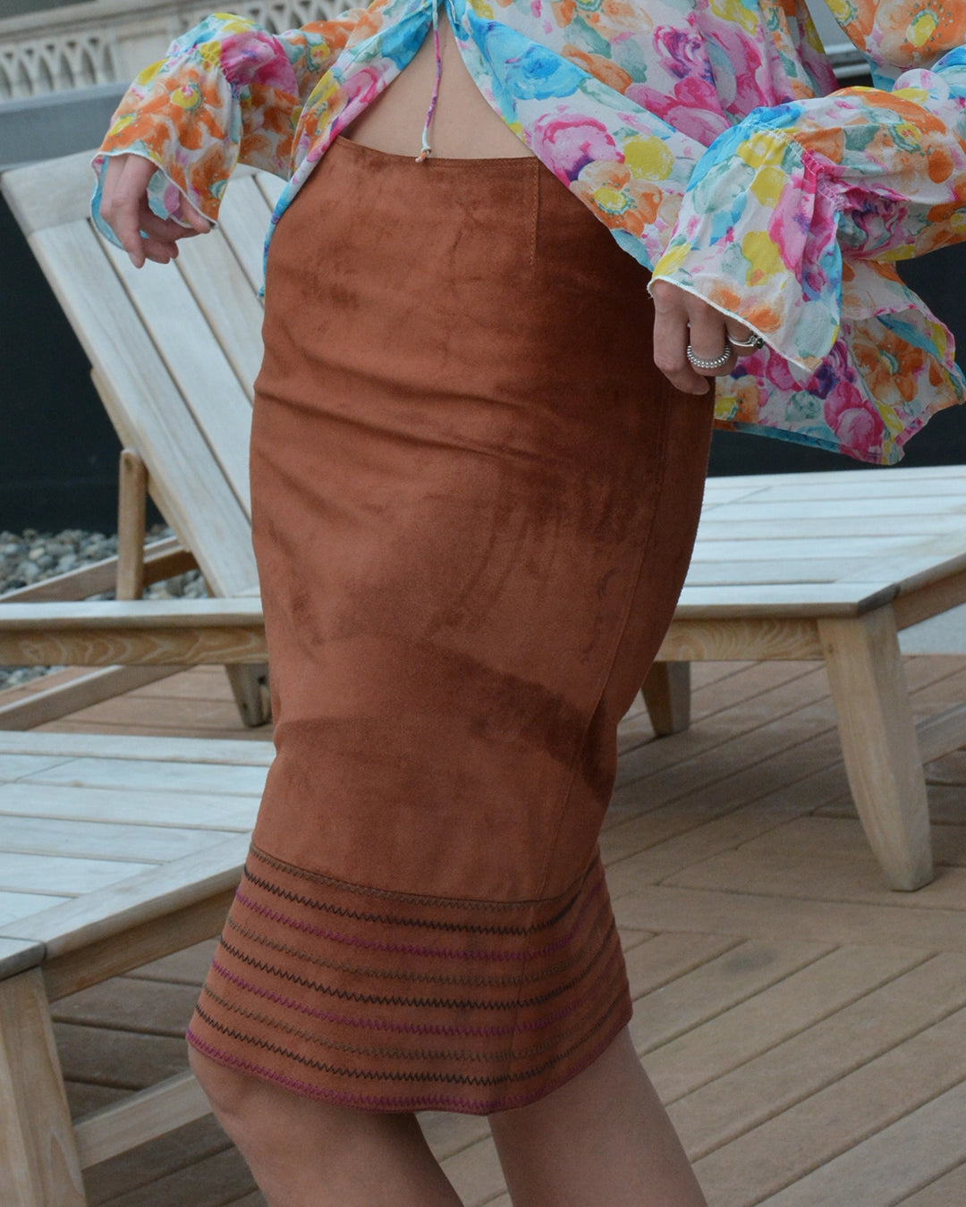 Vintage Emanuel Ungaro Suede Skirt