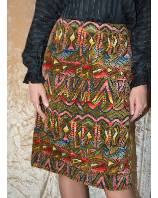 Vintage Floral Tapestry Carpet Skirt