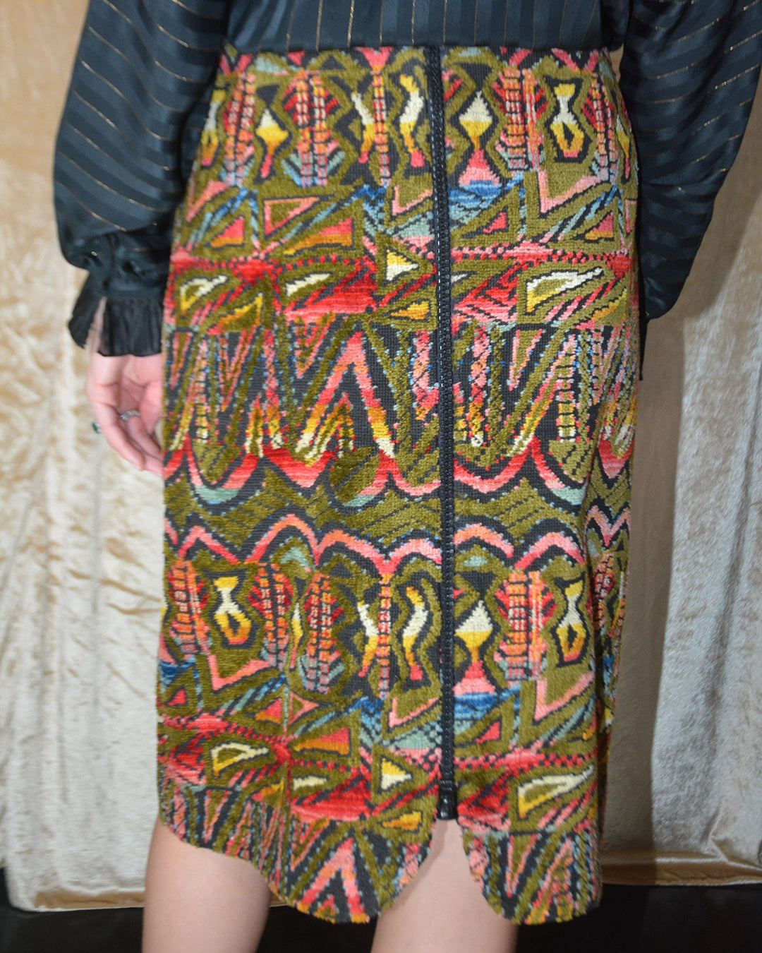 Vintage Floral Tapestry Carpet Skirt