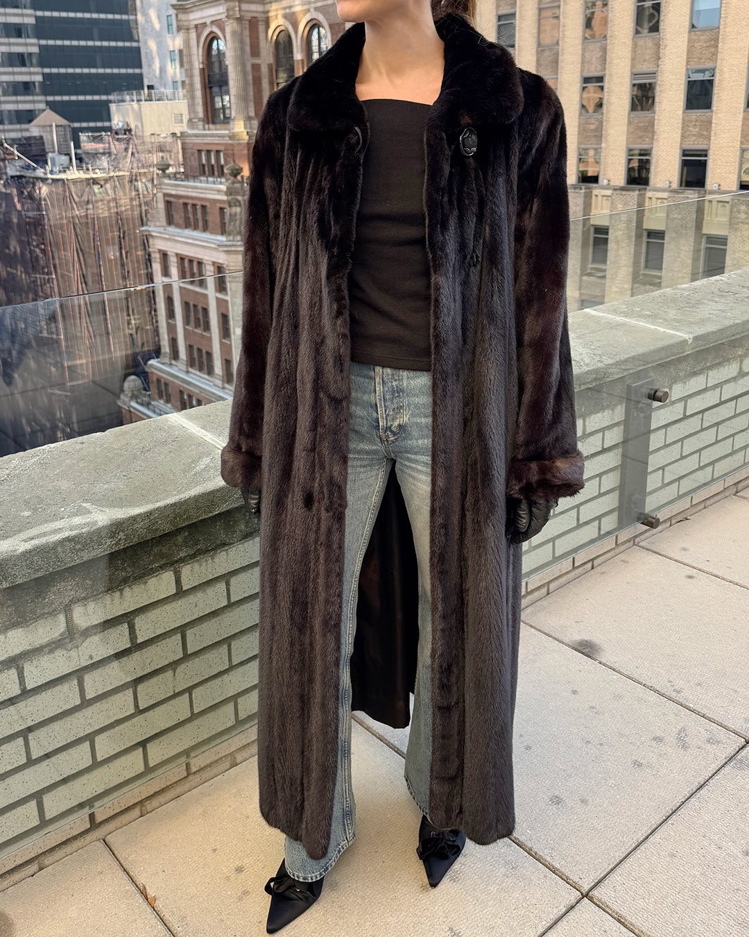 Vintage Full Length Mink Fur Coat