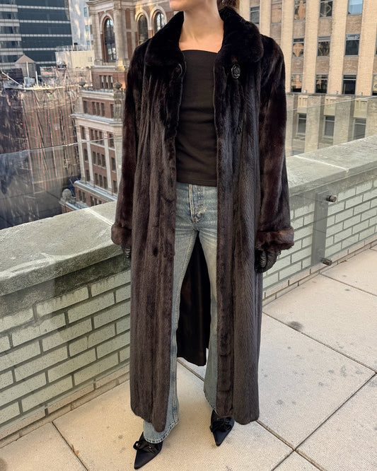 Vintage Full Length Mink Fur Coat