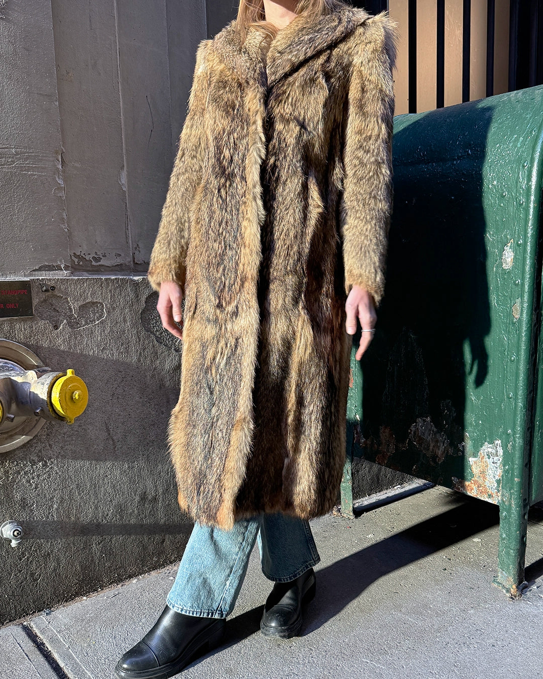 Vintage Full Length Raccoon Fur Coat
