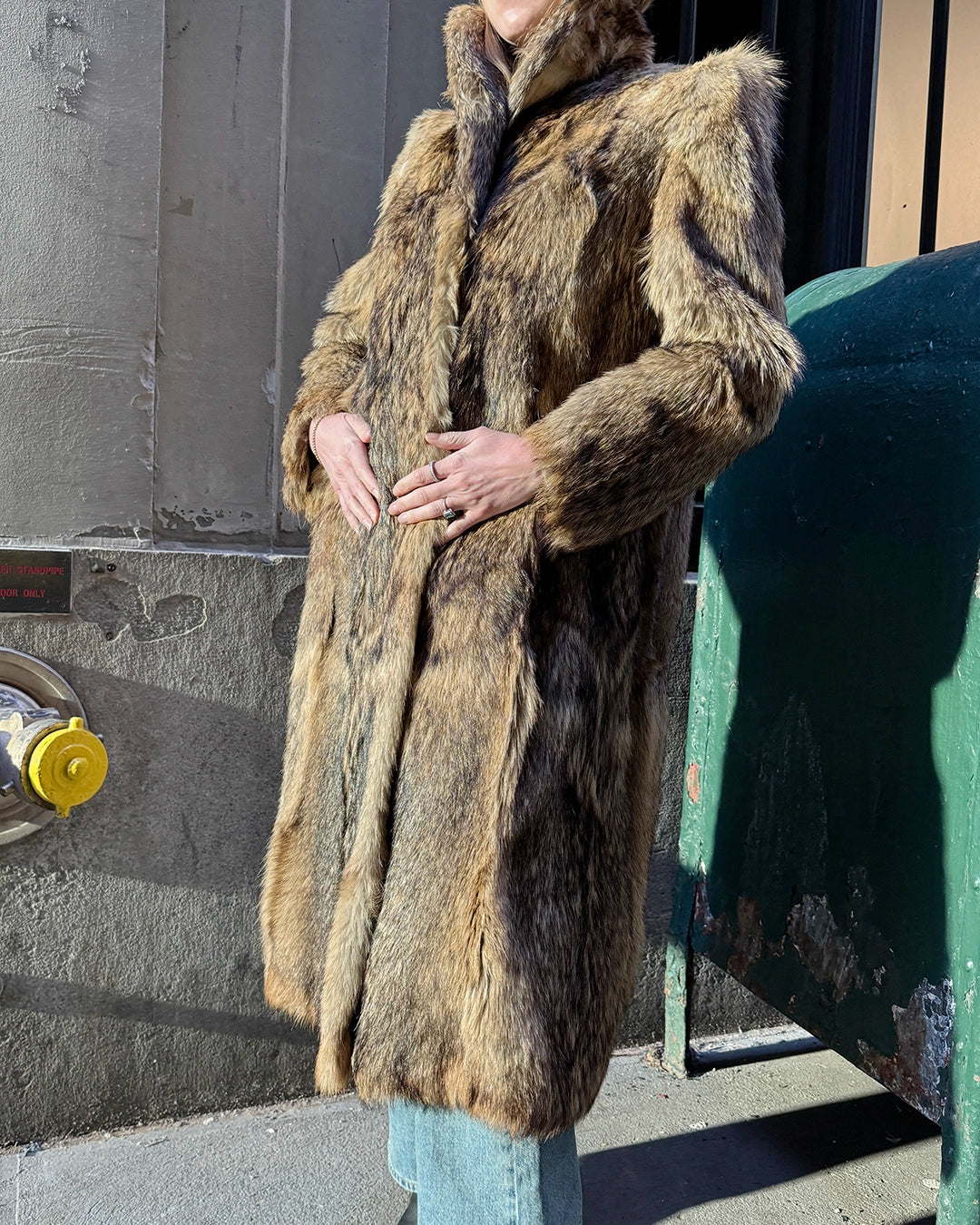 Vintage Full Length Raccoon Fur Coat