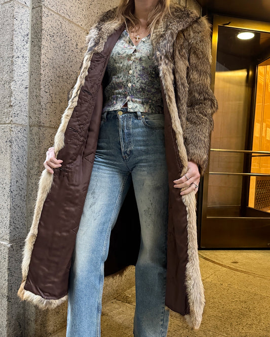 Vintage Full Length Raccoon Fur Coat