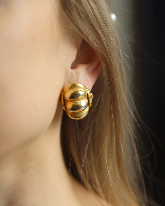 Vintage Gold Bombe Earrings