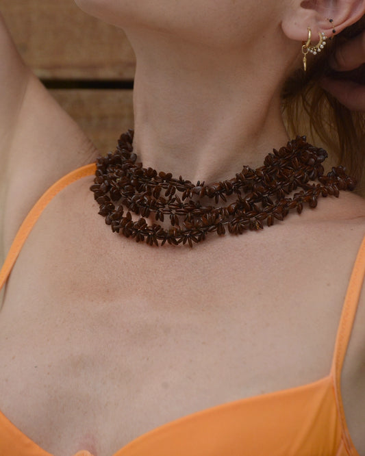 Vintage Hawaiian Koa Seed Necklace