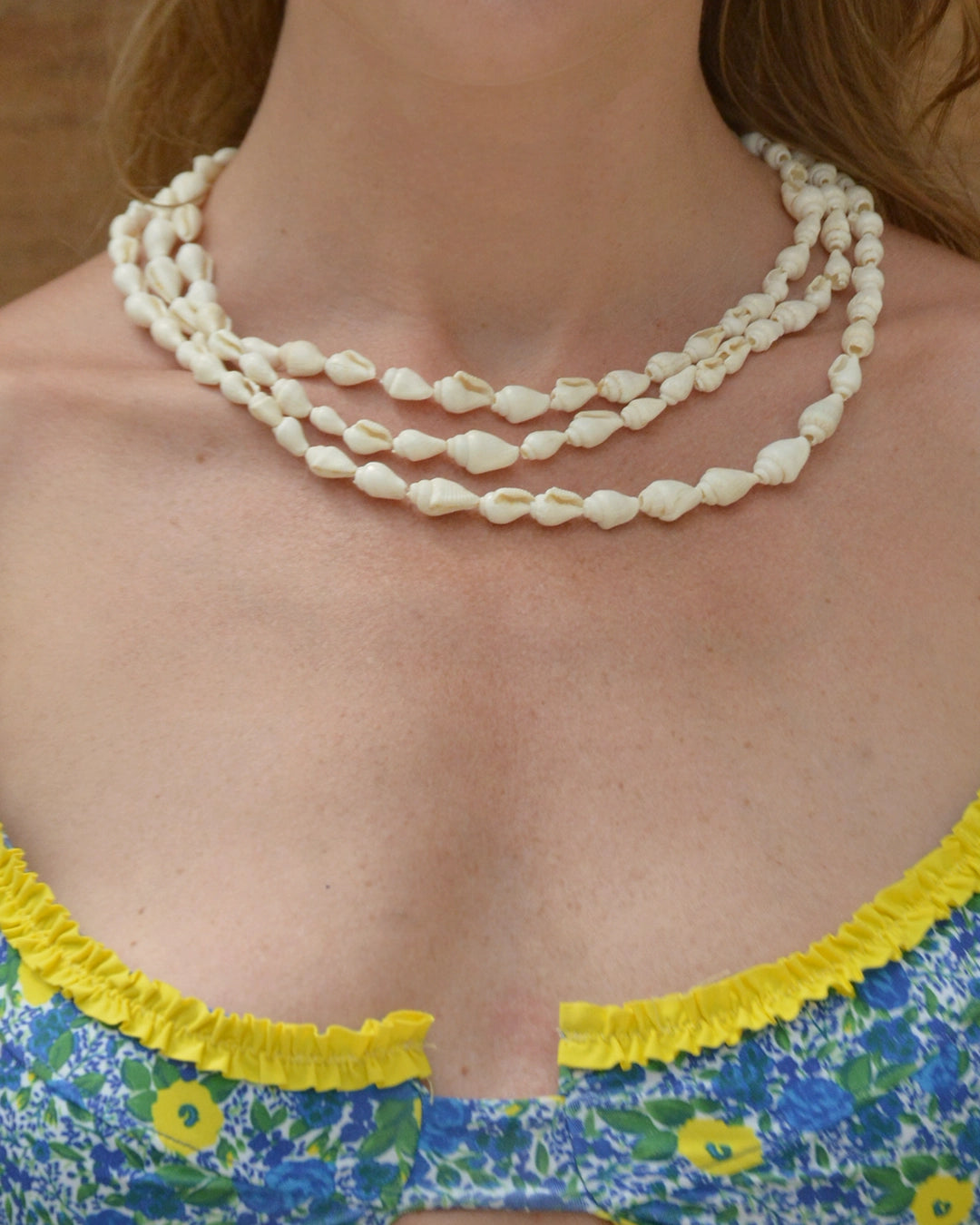 Vintage Ivory Seashell Necklace (Extra-Long Strand)