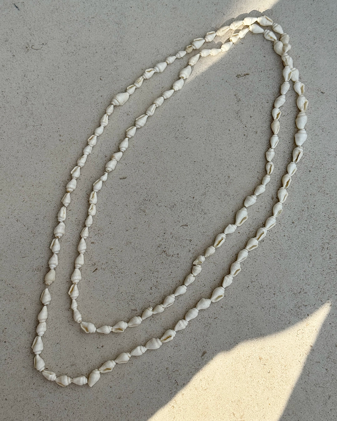 Vintage Ivory Seashell Necklace (Extra-Long Strand)