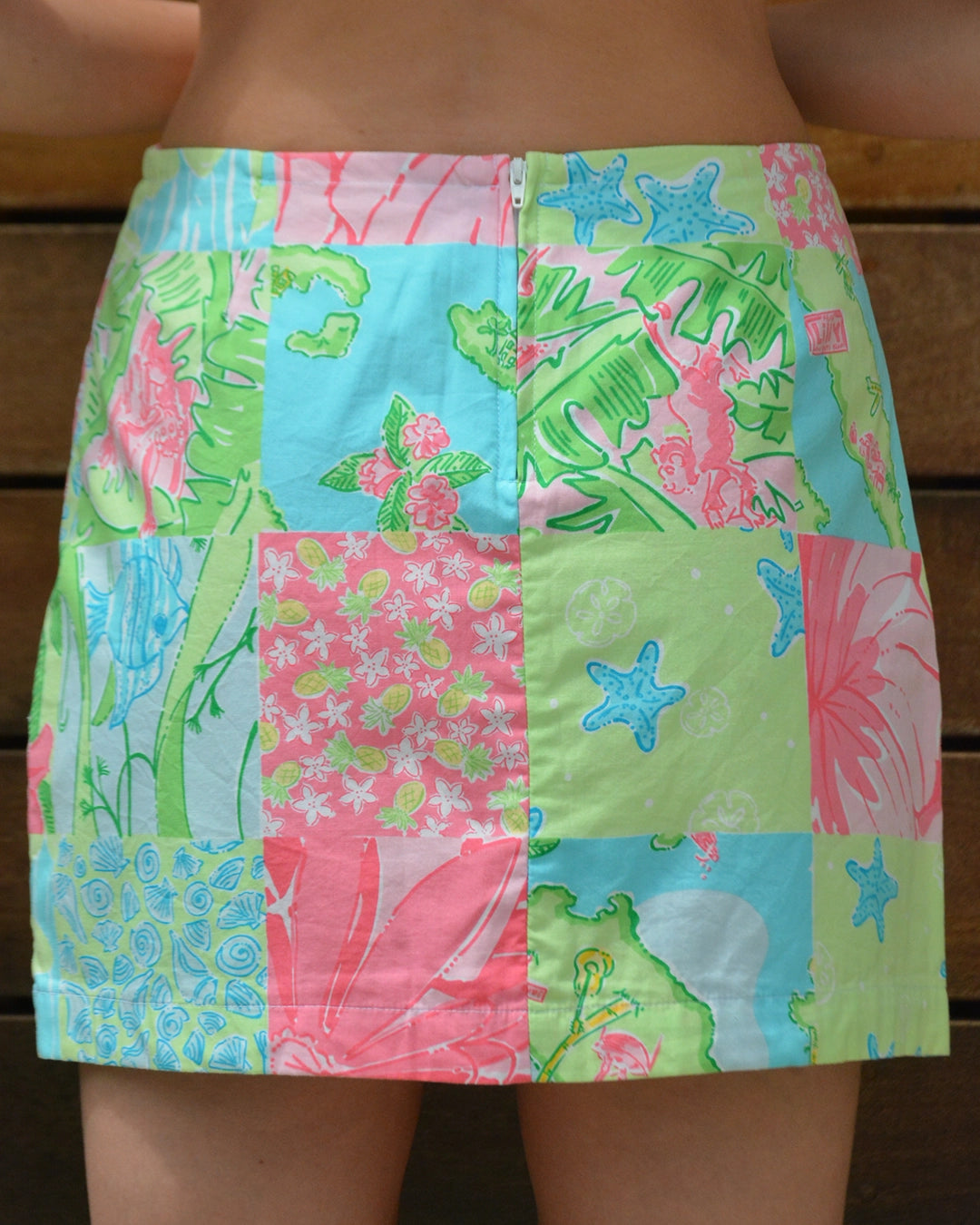Vintage Lilly Pulitzer Sealife-Patchwork Print Skort