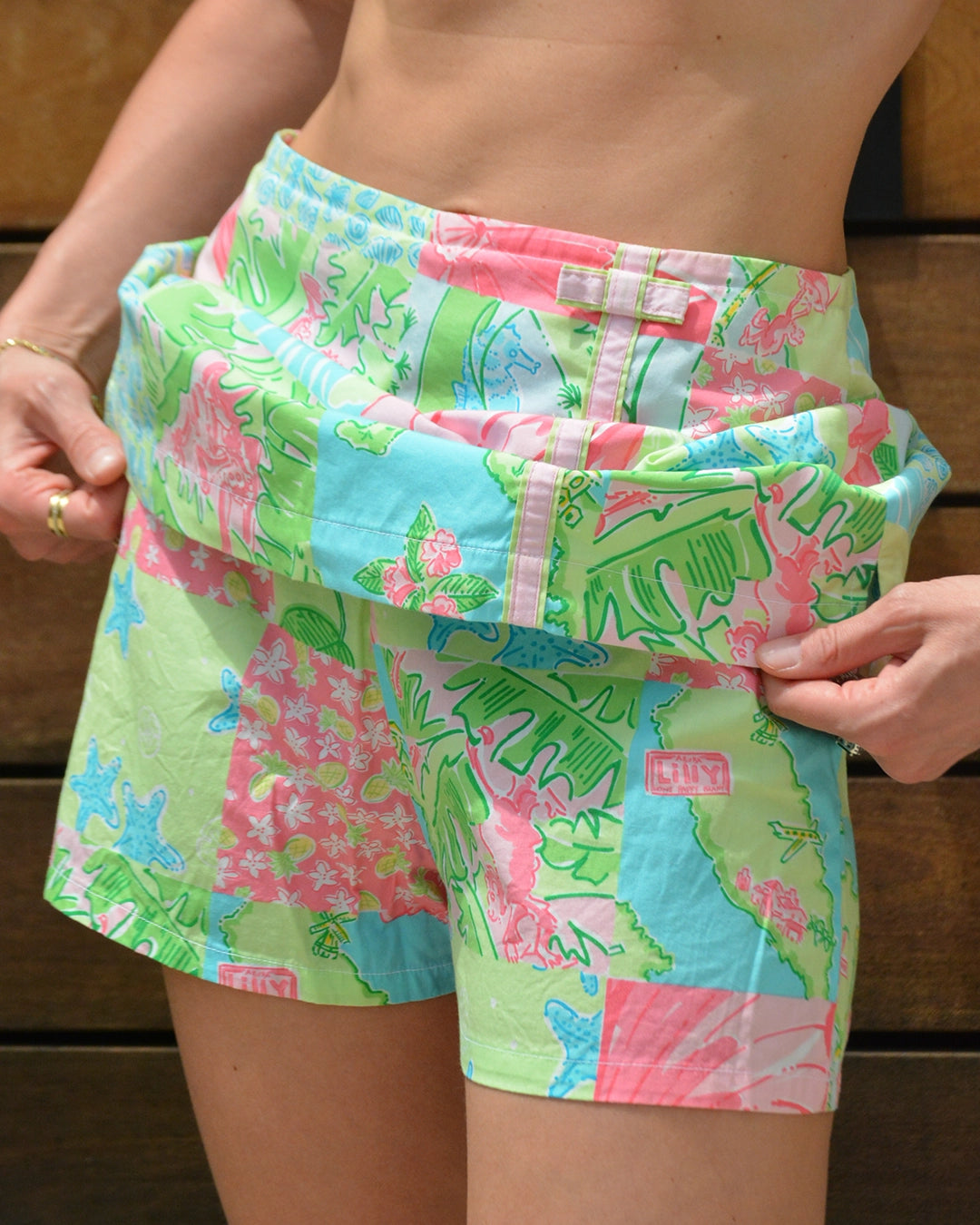 Vintage Lilly Pulitzer Sealife-Patchwork Print Skort