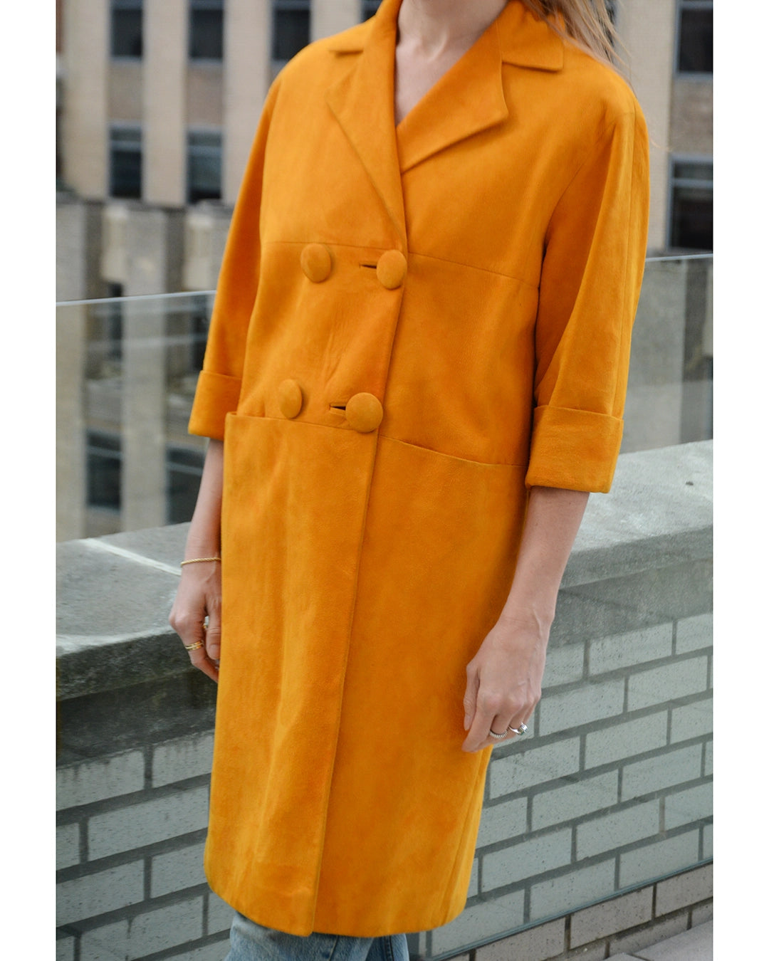 Vintage Marigold Suede Coat
