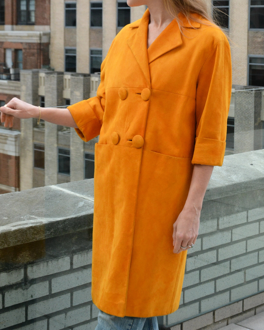 Vintage Marigold Suede Coat