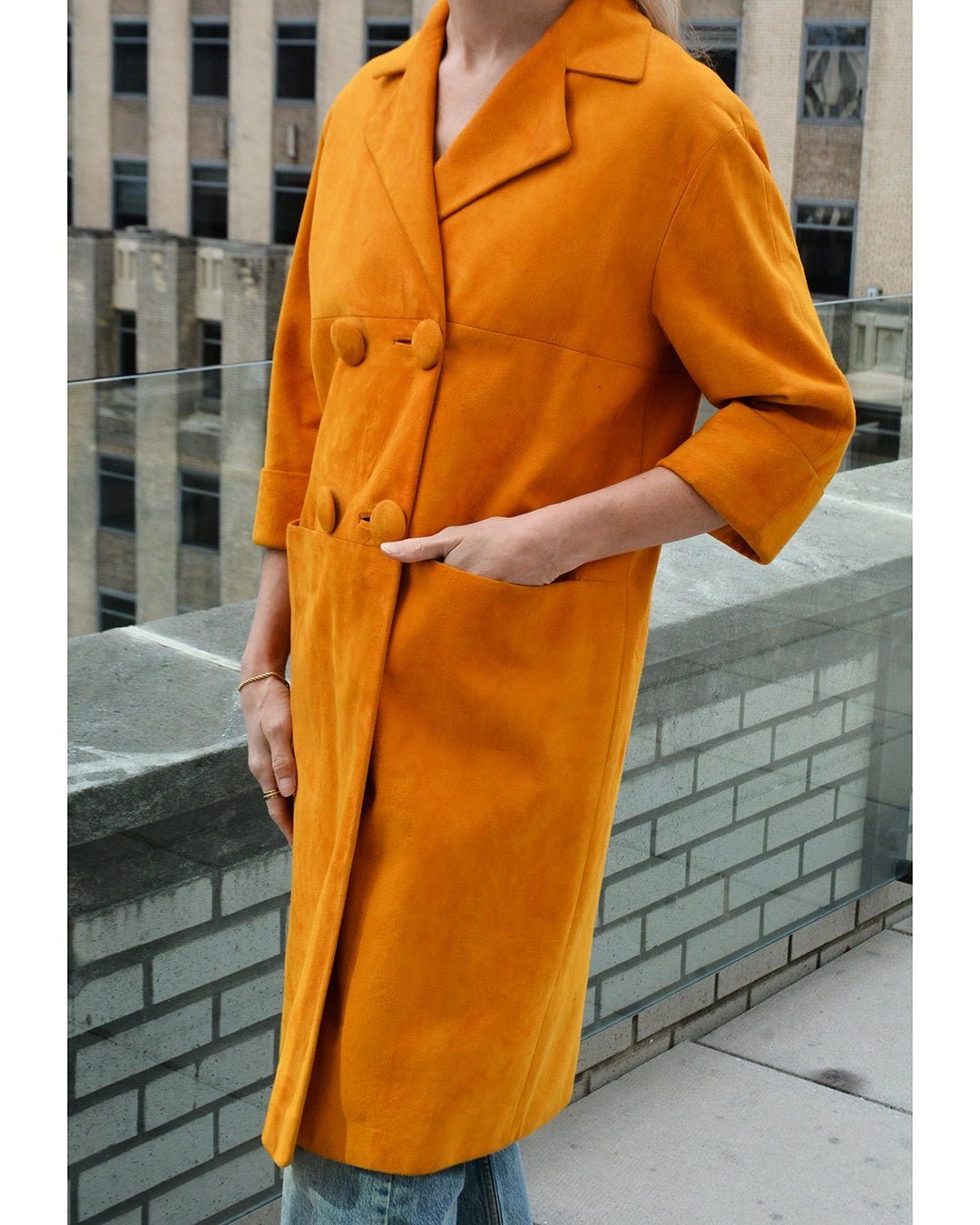 Vintage Marigold Suede Coat