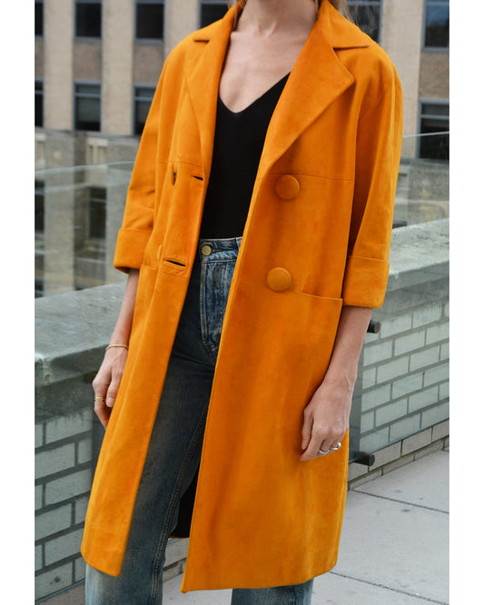 Vintage Marigold Suede Coat