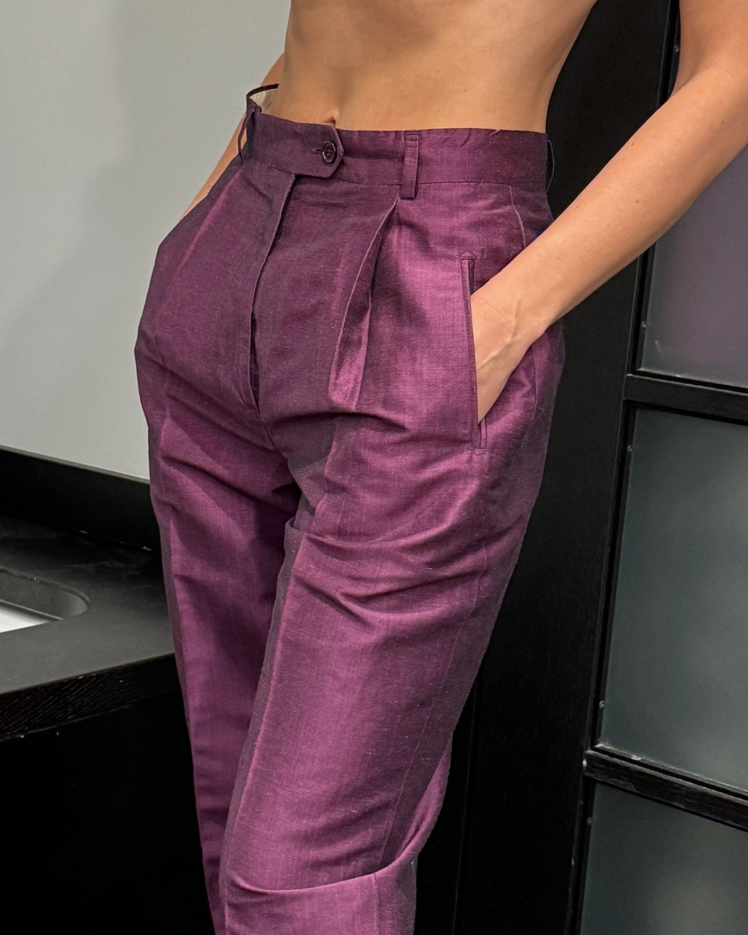 Vintage Max Mara Silk/Linen Suit, Jacket and Trousers