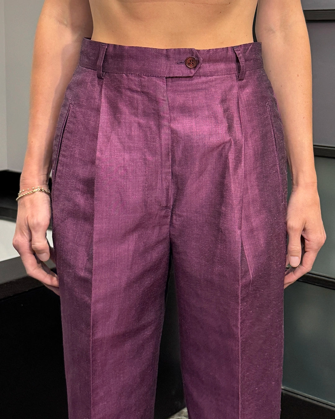 Vintage Max Mara Silk/Linen Suit, Jacket and Trousers