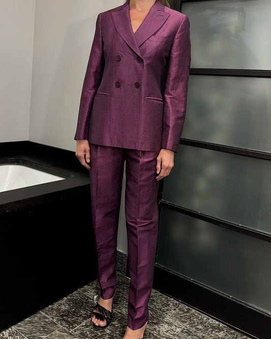 Vintage Max Mara Silk/Linen Suit, Jacket and Trousers