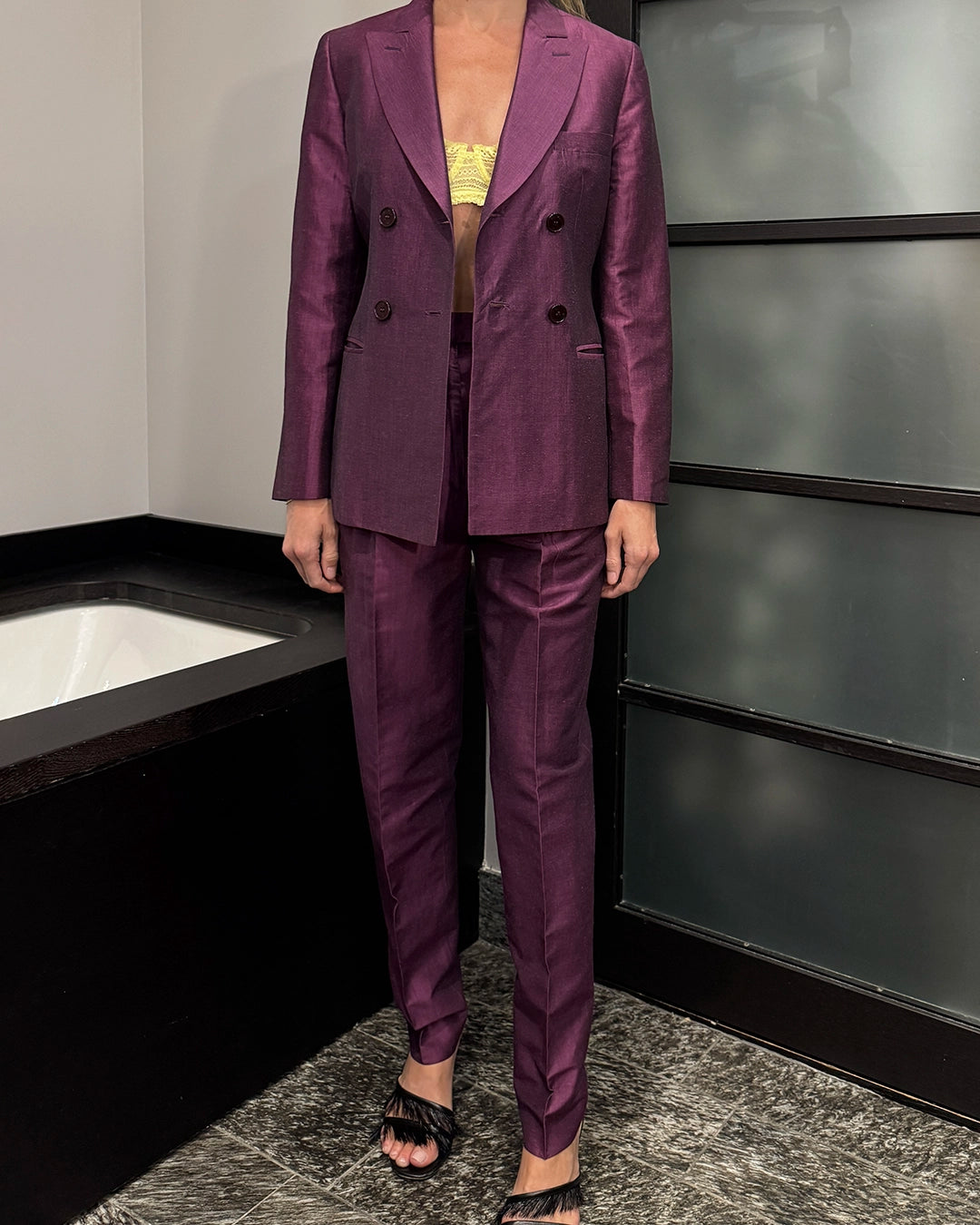 Vintage Max Mara Silk/Linen Suit, Jacket and Trousers