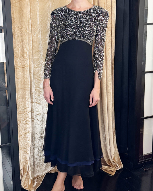 Vintage Naeem Khan Embellished Silk Gown, Riazee Collection