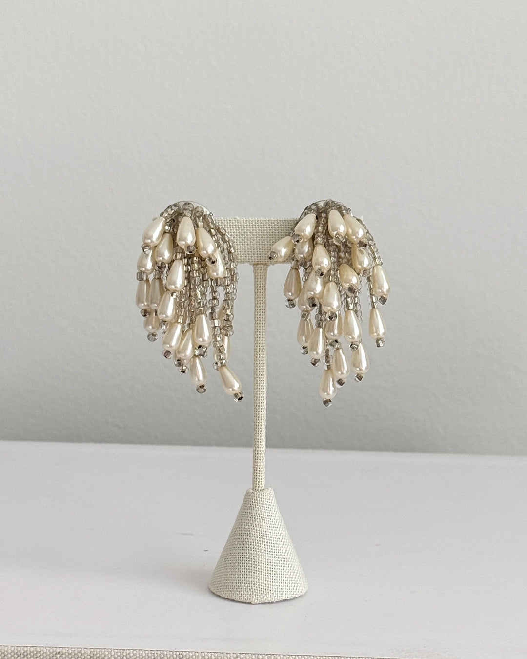Vintage Pearl Cascade Earrings