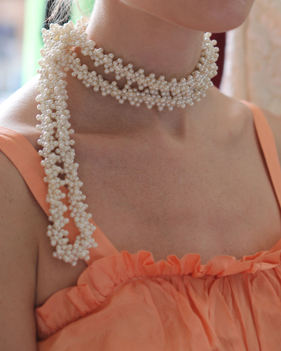 Vintage Pearl Rope Necklace