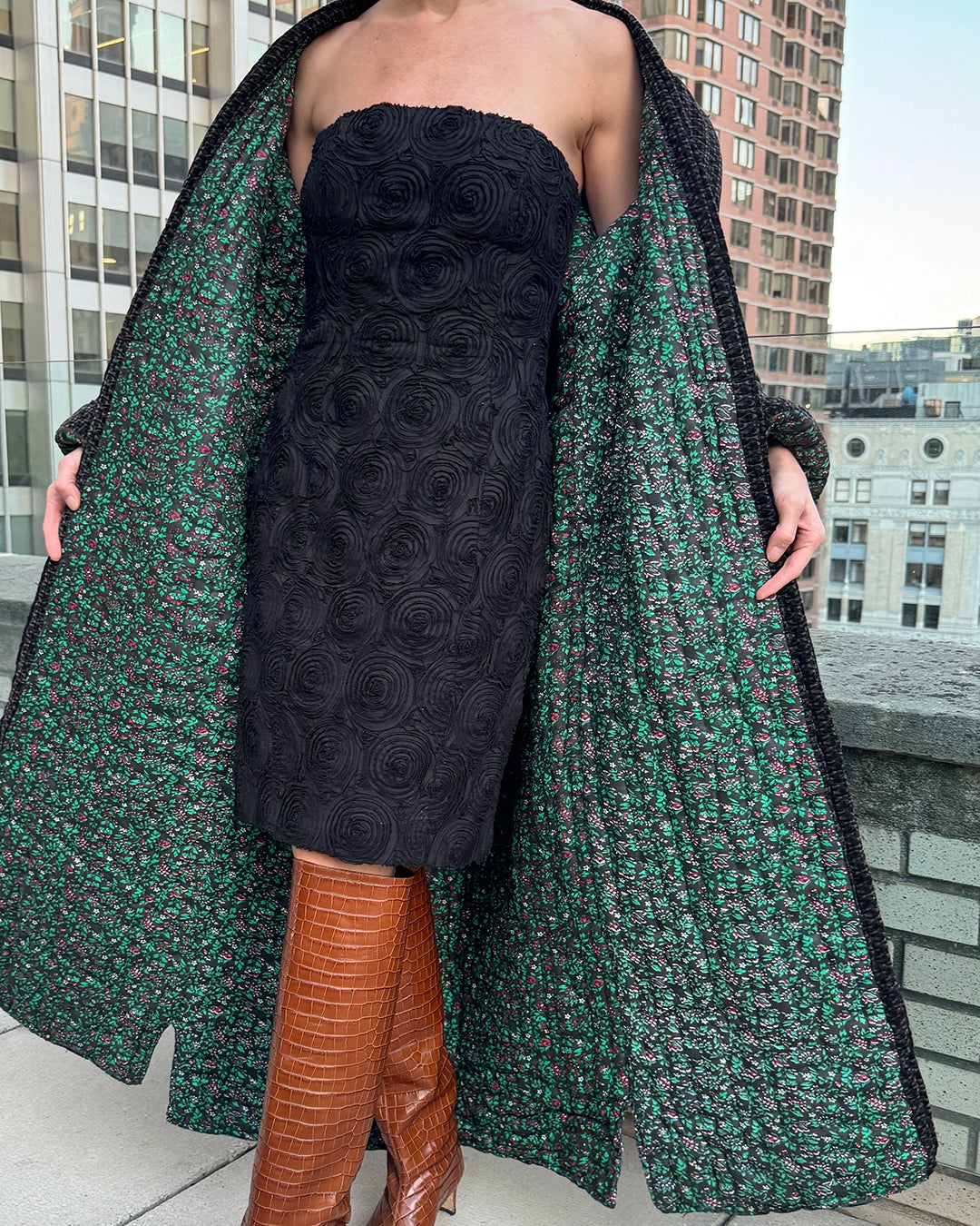 Vintage Reversible Quilted Chapan-Style Coat