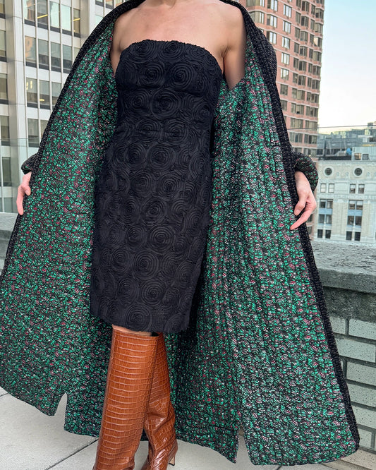 Vintage Reversible Quilted Chapan-Style Coat