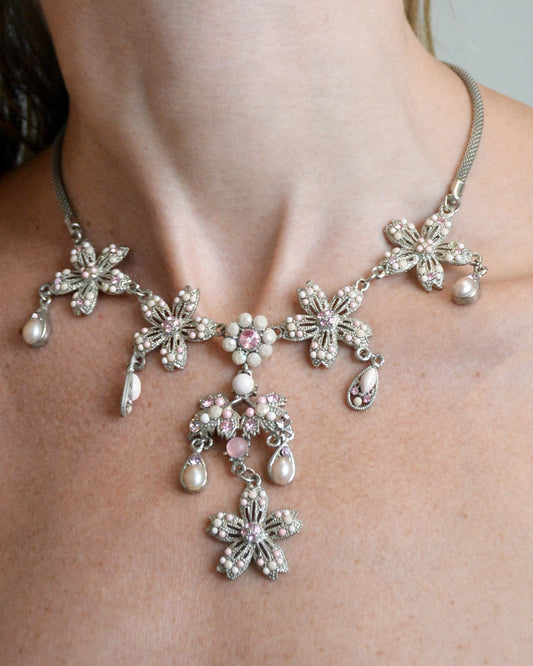 Vintage Rococo Floral Festoon Necklace