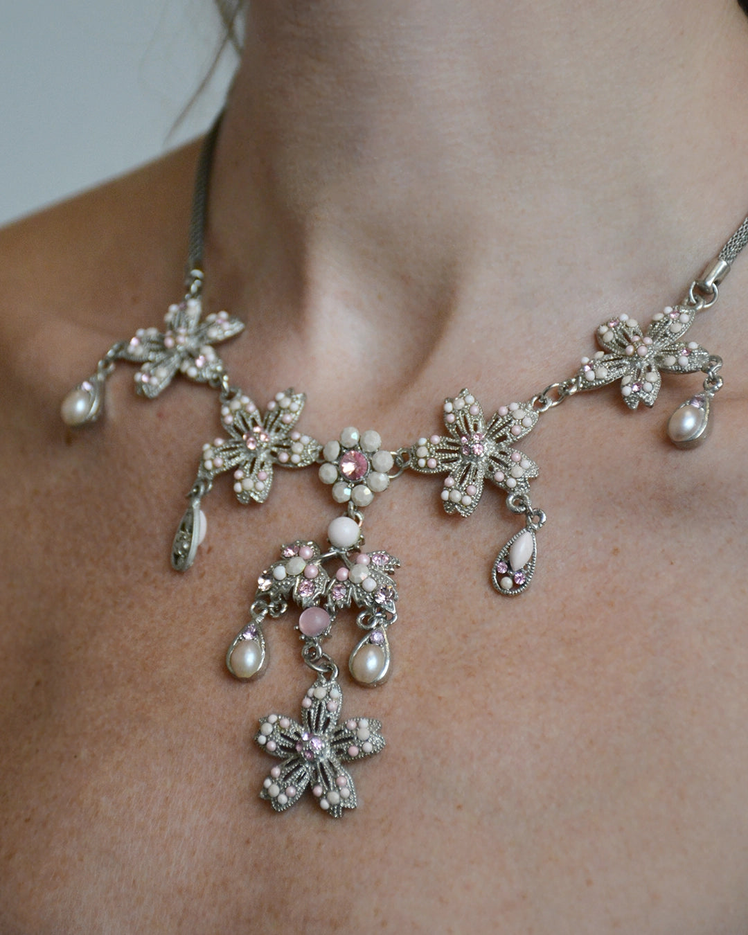 Vintage Rococo Floral Festoon Necklace