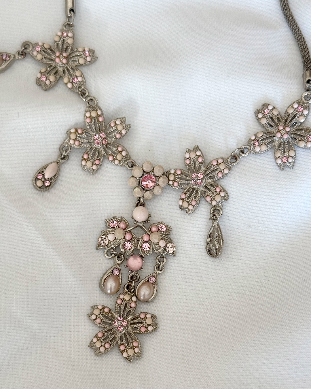 Vintage Rococo Floral Festoon Necklace