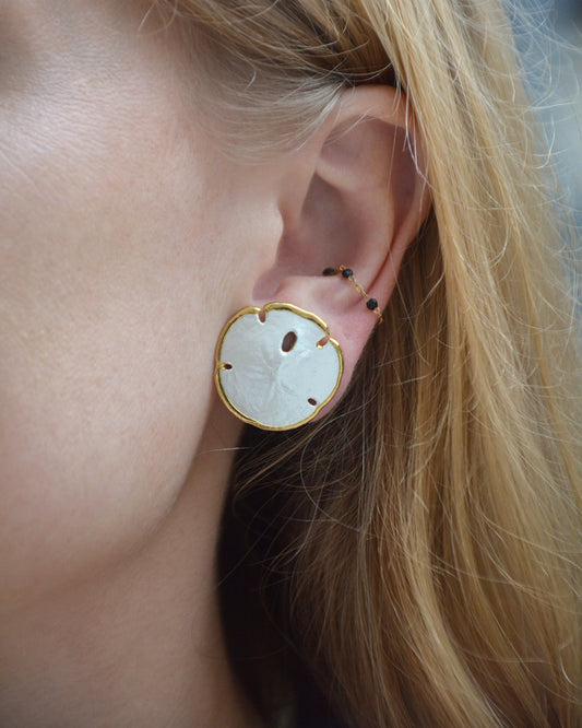 Vintage Sand Dollar Earrings