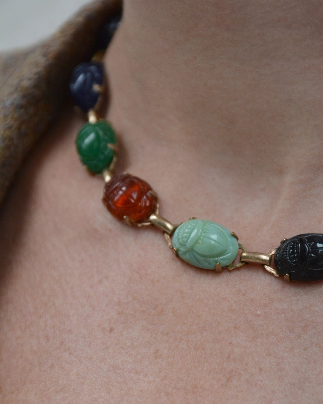 Vintage Scarab Necklace