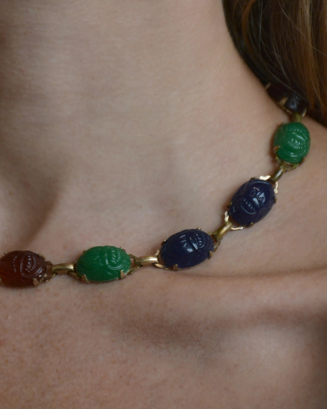 Vintage Scarab Necklace