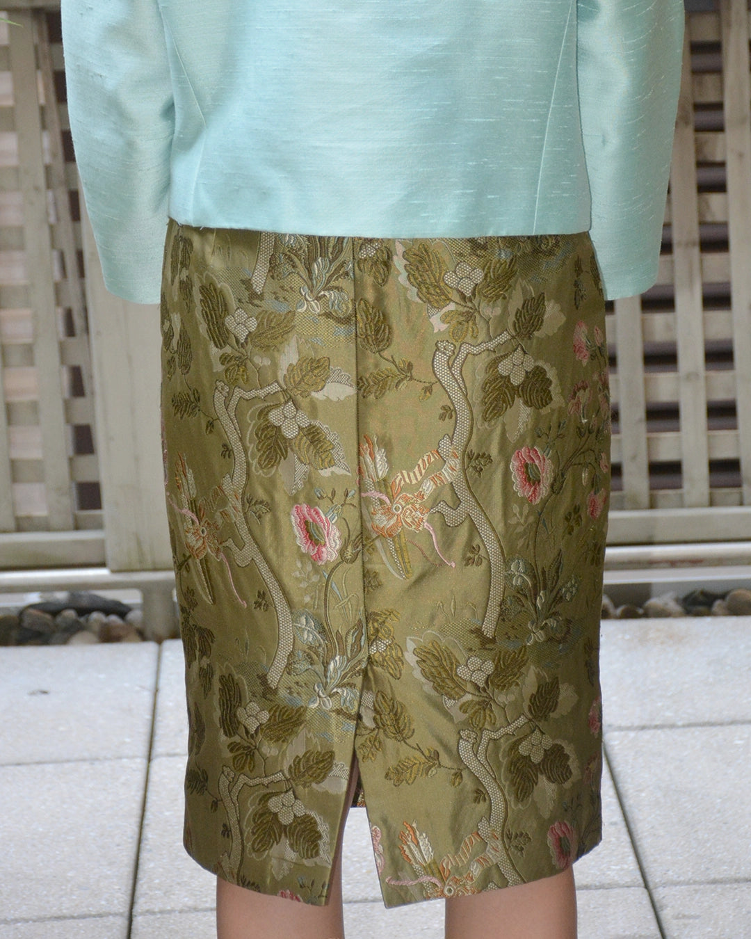 Vintage Silk Brocade Skirt