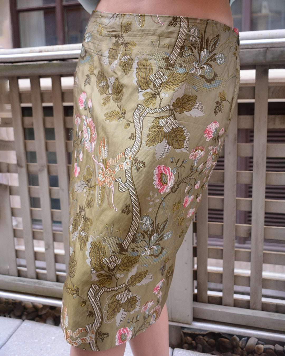 Vintage Silk Brocade Skirt