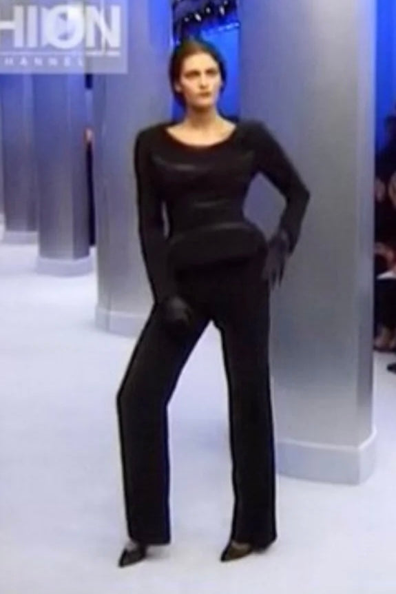 Vintage Thierry Mugler Fall 2000 Sculptural Skirt Suit