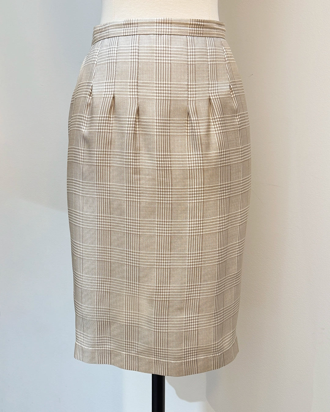 Vintage Thierry Mugler Spring 1996 Silk Glen Plaid Skirt Suit