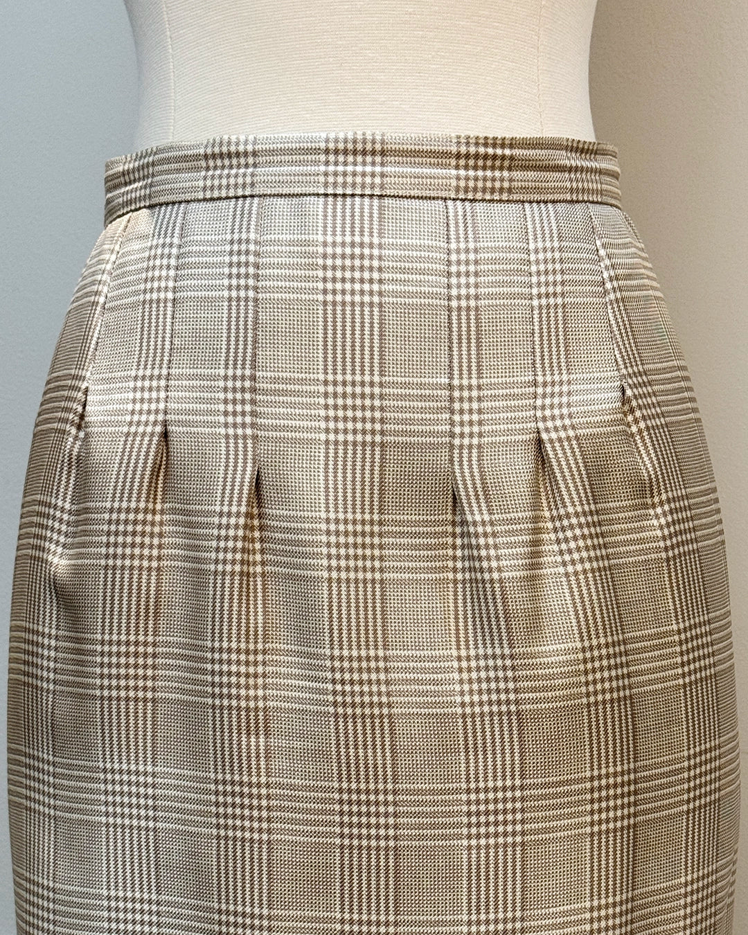Vintage Thierry Mugler Spring 1996 Silk Glen Plaid Skirt Suit