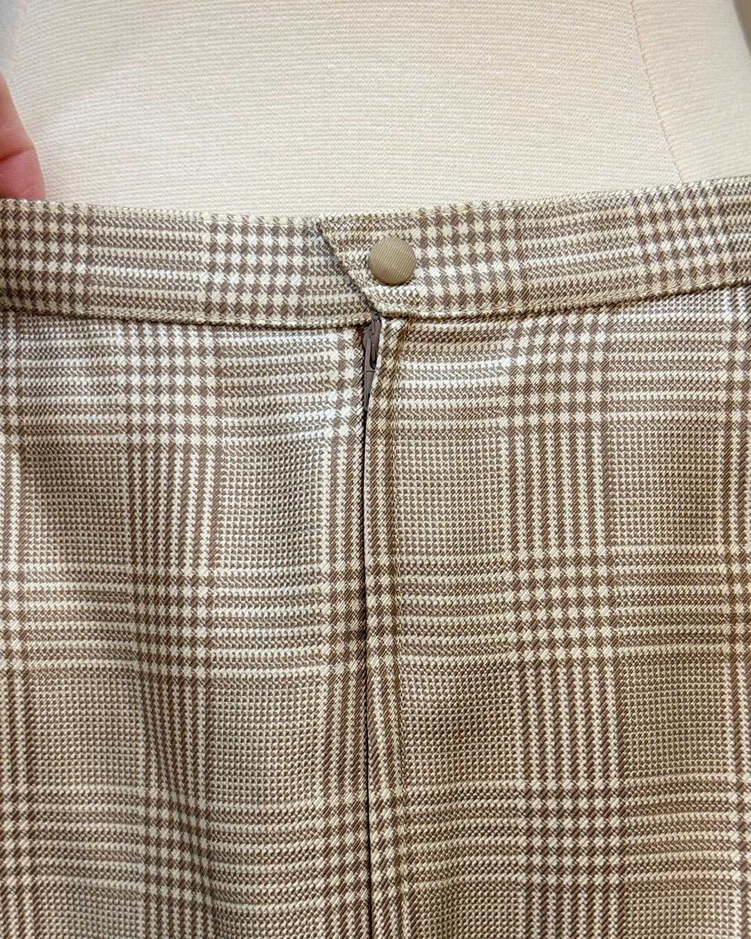 Vintage Thierry Mugler Spring 1996 Silk Glen Plaid Skirt Suit