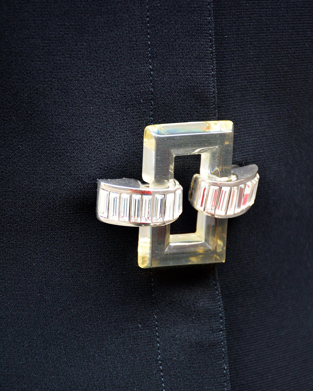 Vintage Thierry Mugler Spring 2000 Jacket with Lucite Buckle Detail