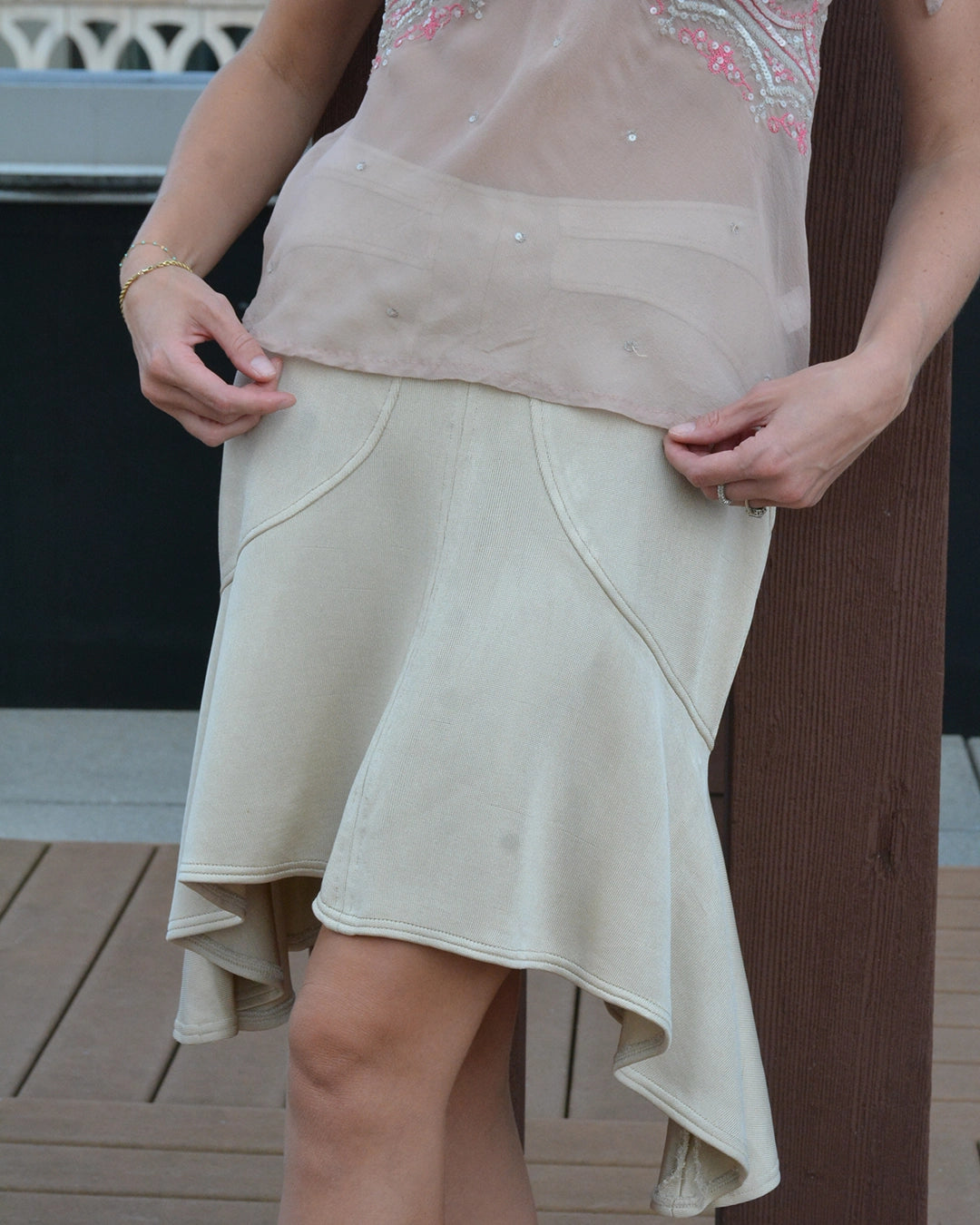 Vintage Versace Fall 2005 Bandage Trumpet Skirt
