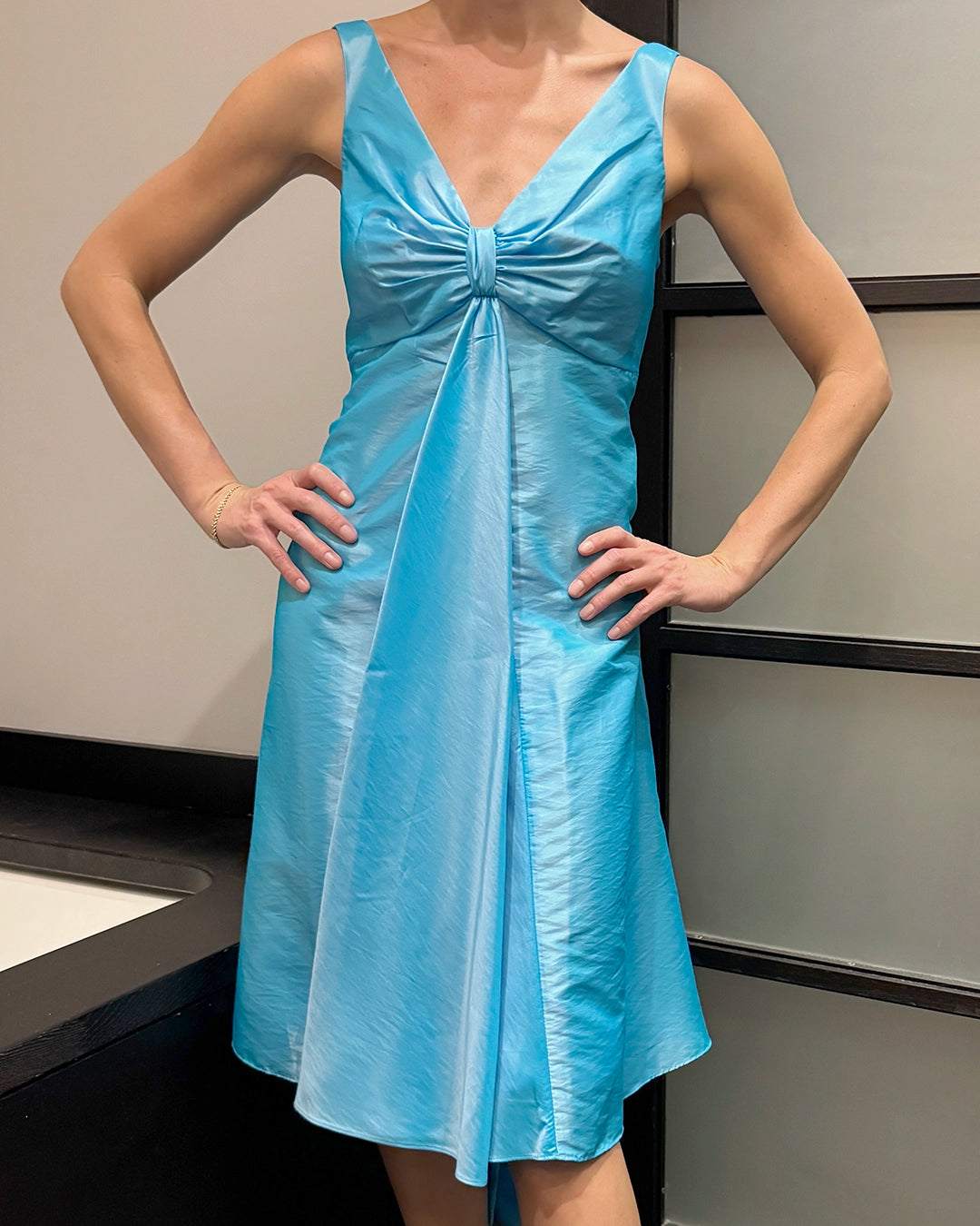 Vintage Y2K Babydoll Dress with Lace-Up Back