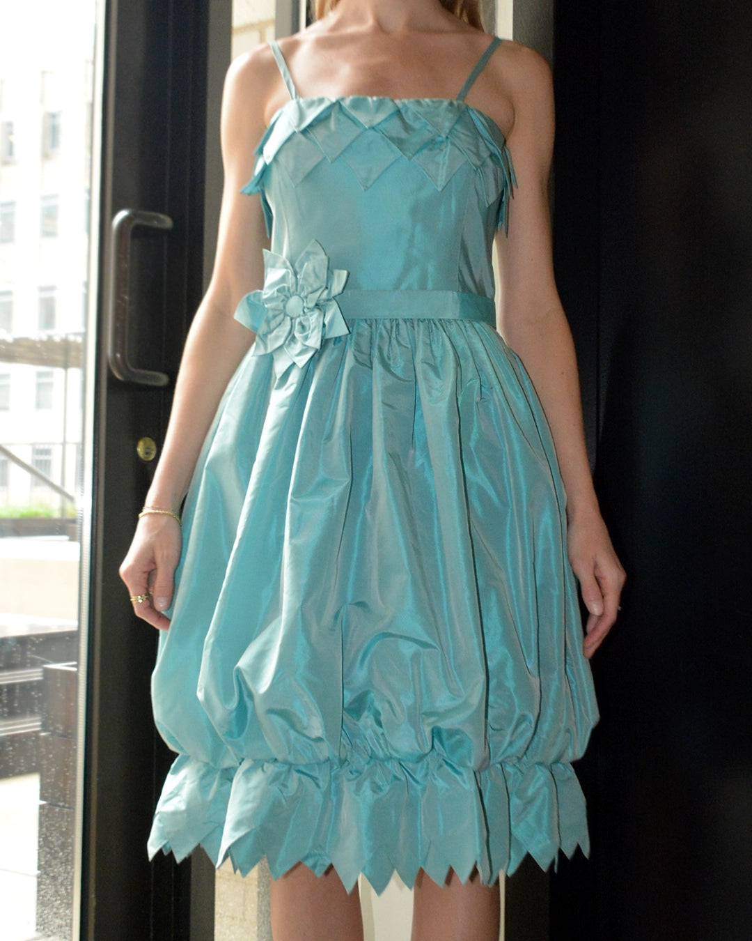 Vintage Yves St. Tropez Taffeta Bubble-Hem Cocktail Dress