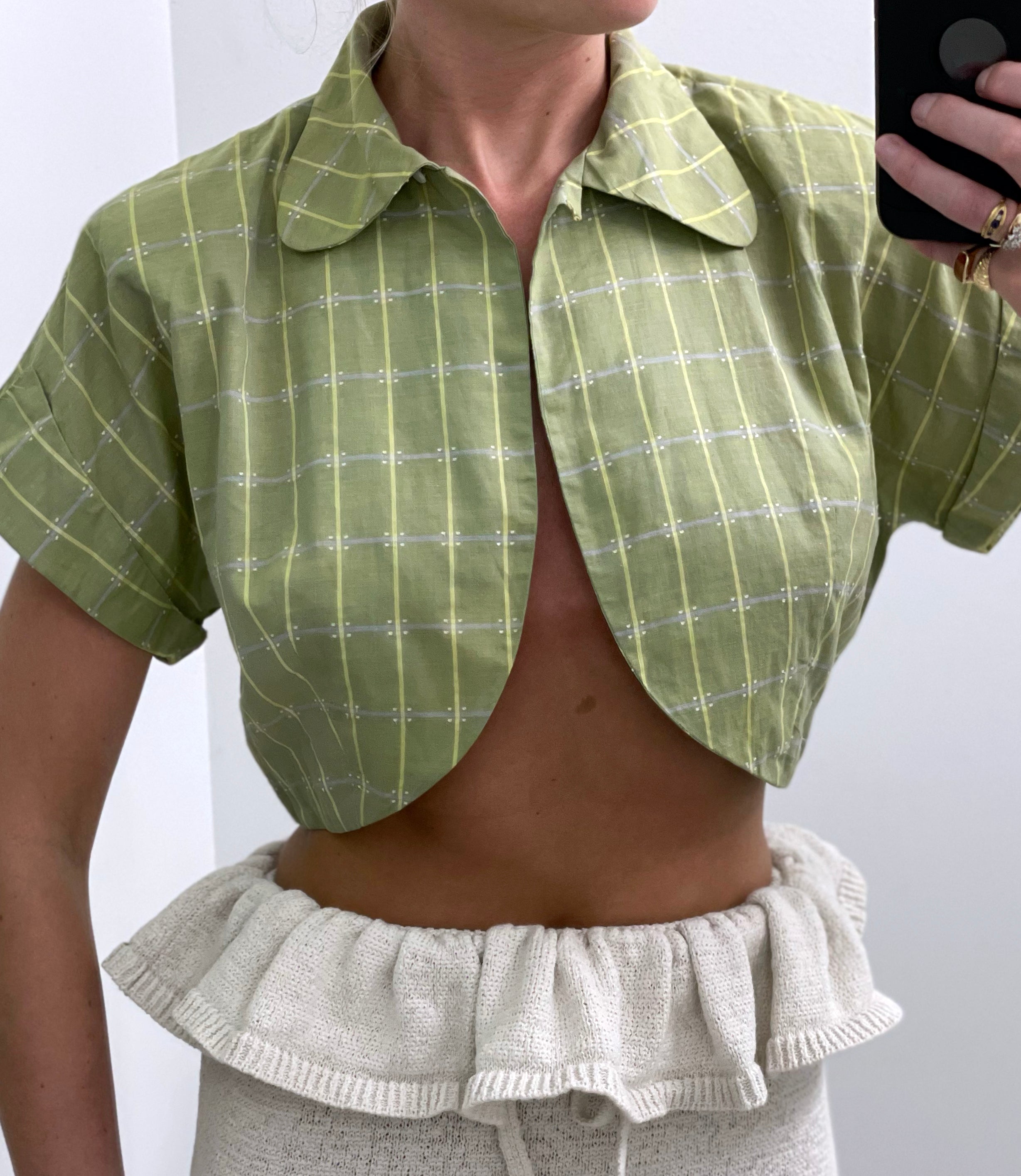 1950s crop top with skirt clearance