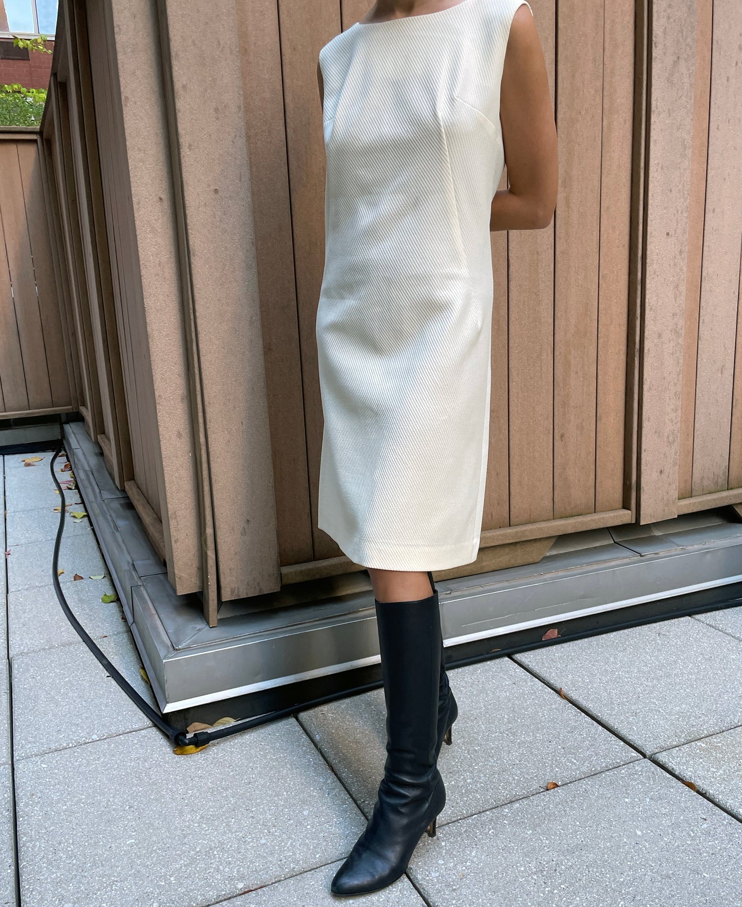 1960s CREAM MOD SHIFT DRESS | M-L