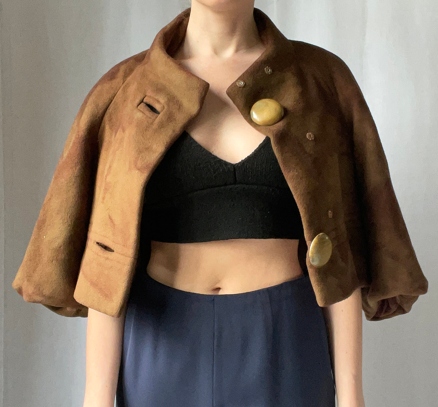 VINTAGE 1960s FABIANI COUTURE WOOL CAPELET | XS-M