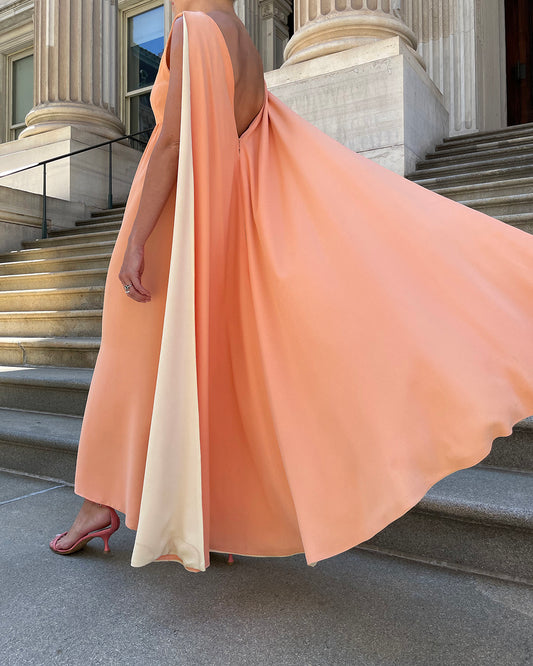 Vintage 1960s Malcolm Starr Cape Gown | XS-M
