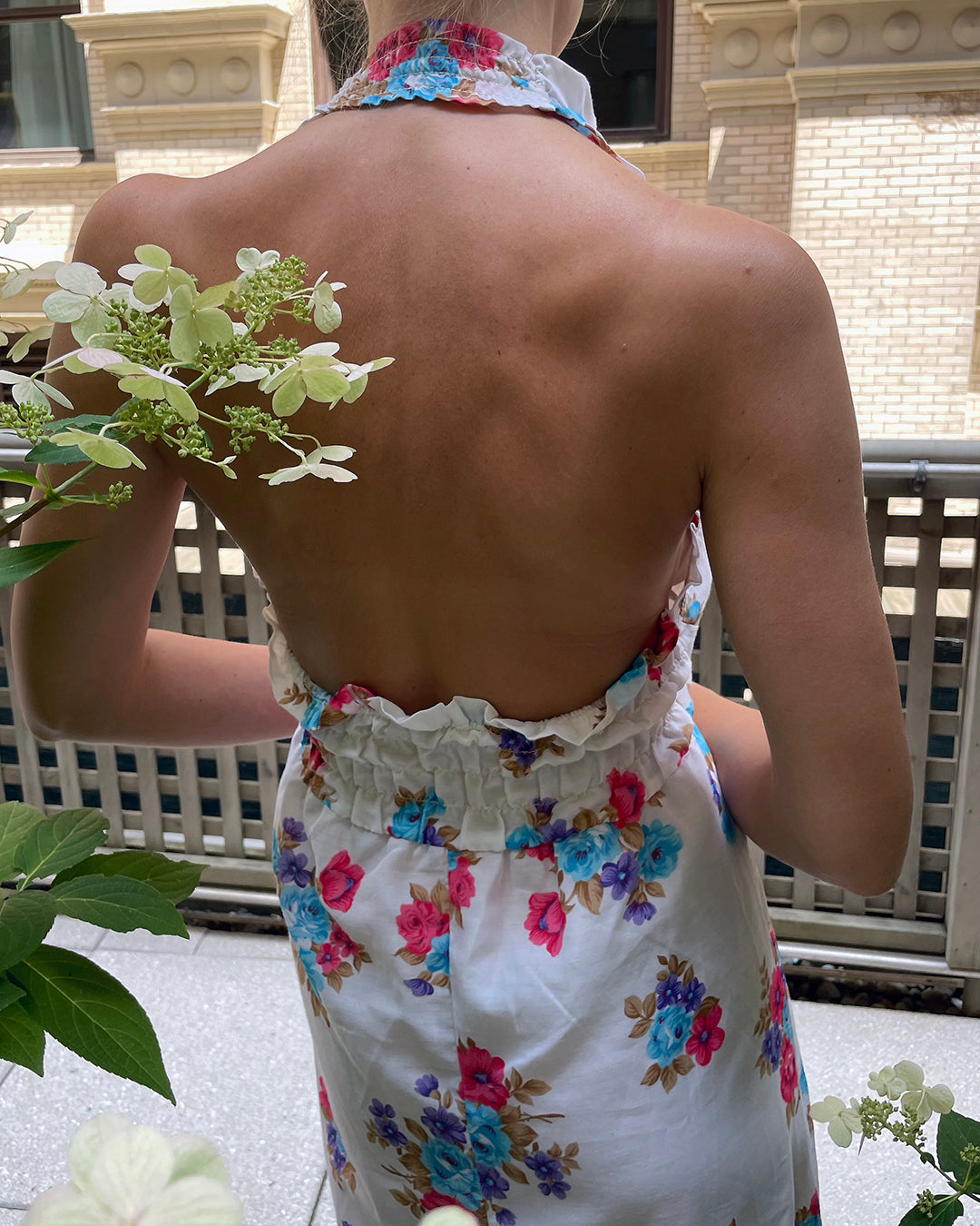 Vintage 1970s Floral Halter Dress Vintage 1970s Floral Halter Dress